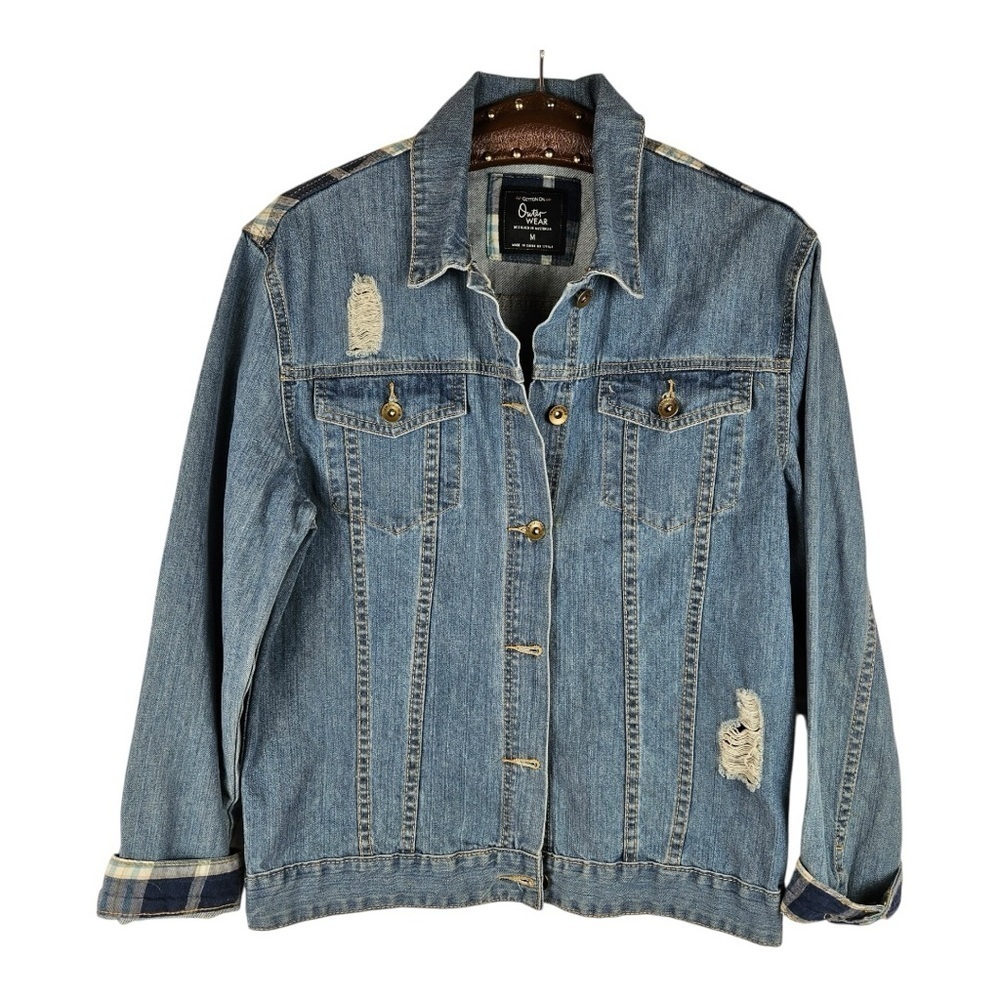 Cotton On Blue Jean Denim Jacket with Relaxed Fit